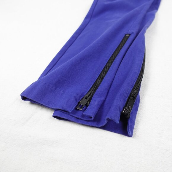 rag & bone Simone Slim Stretch Zipper Pants Electric Blue Women's 10 - Picture 7 of 10